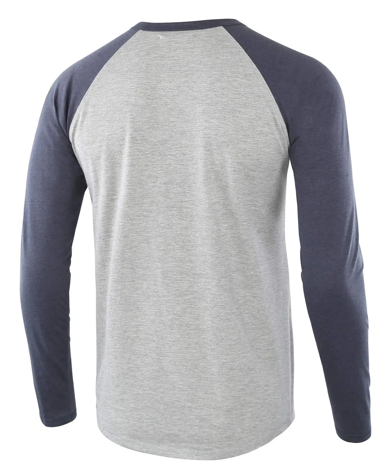 2025 Spring Men's Red Blue Henley T-Shirt — feature 14