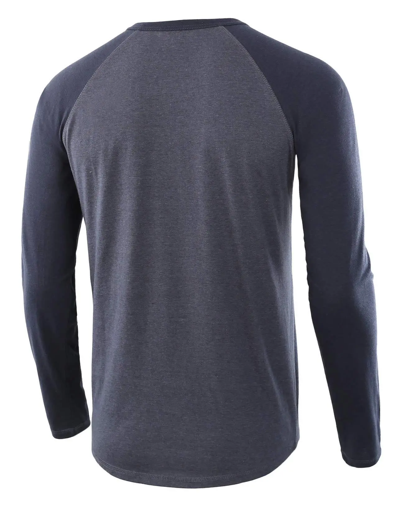 2025 Spring Men's Red Blue Henley T-Shirt — feature 2