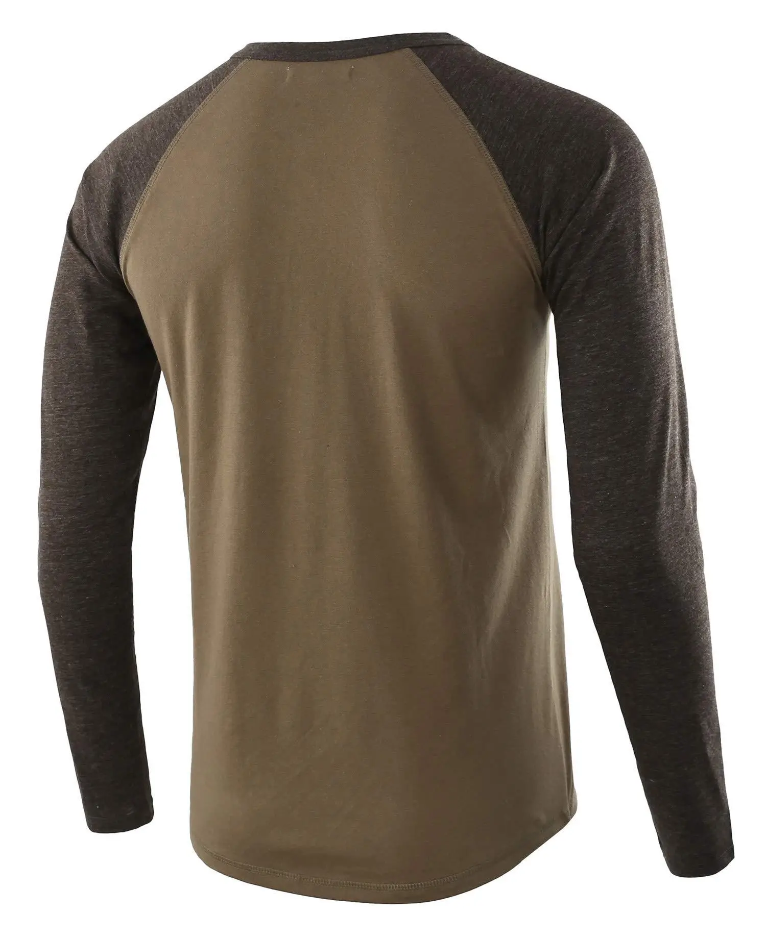 2025 Spring Men's Red Blue Henley T-Shirt — feature 4