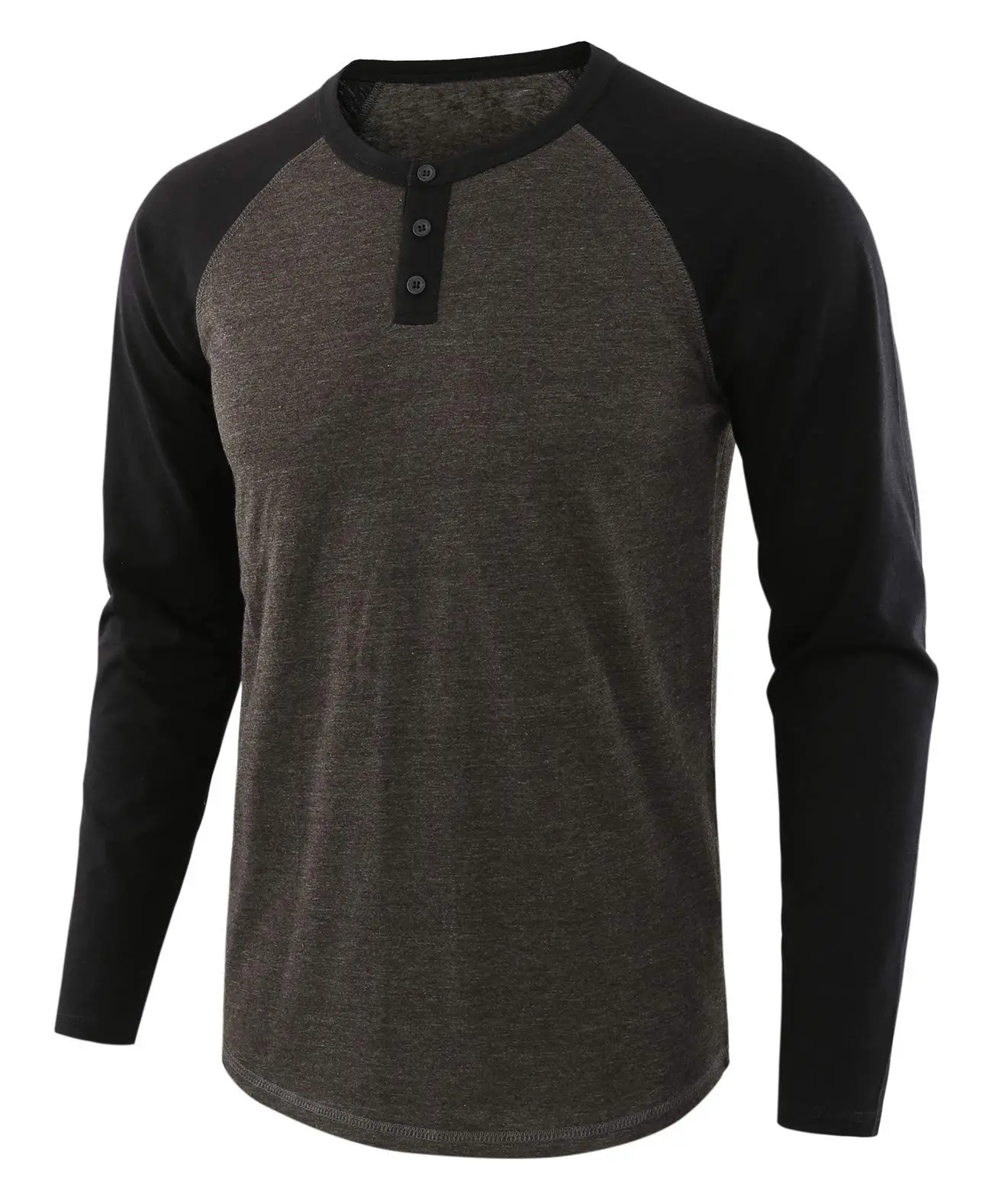 2025 Spring Men's Red Blue Henley T-Shirt — feature 5