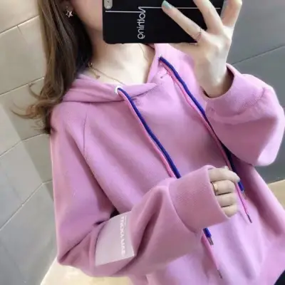 Women's Cream K-Style Hoodie Sweatshirt 2025 Spring Fall - Image 10