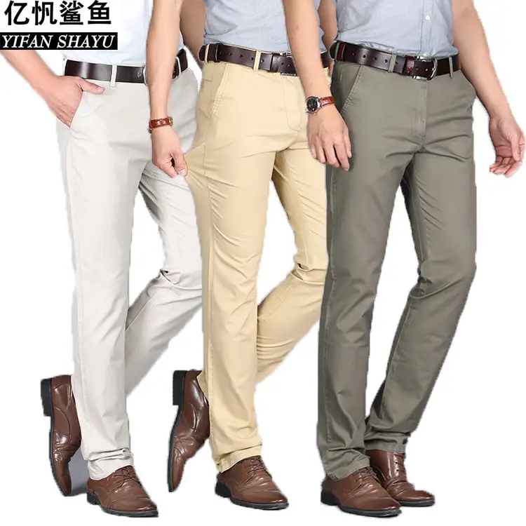 Thin Summer Men's Slim Straight Cotton Pants - Image 7