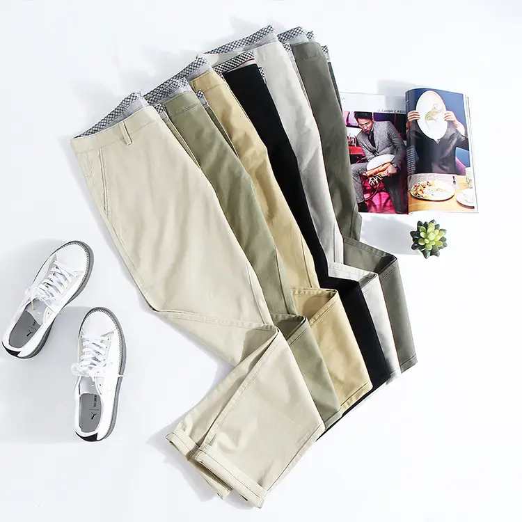 Thin Summer Men's Slim Straight Cotton Pants - Image 11