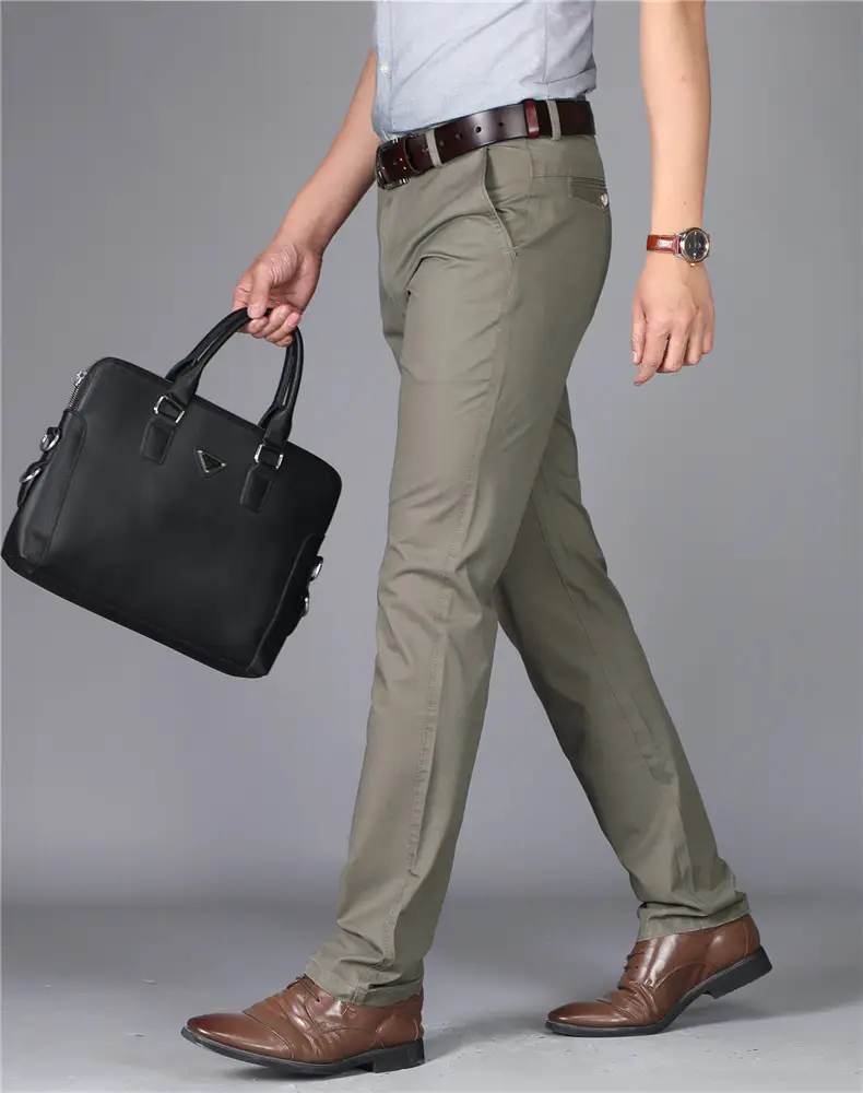 Thin Summer Men's Slim Straight Cotton Pants — feature 13