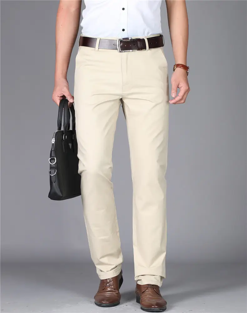 Thin Summer Men's Slim Straight Cotton Pants — feature 17
