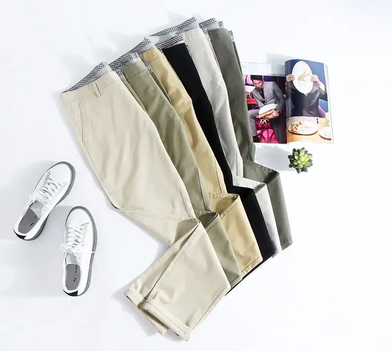 Thin Summer Men's Slim Straight Cotton Pants — feature 3