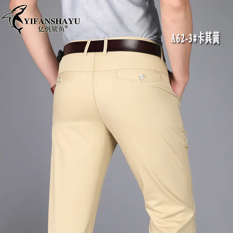 Thin Summer Men's Slim Straight Cotton Pants - Image 2
