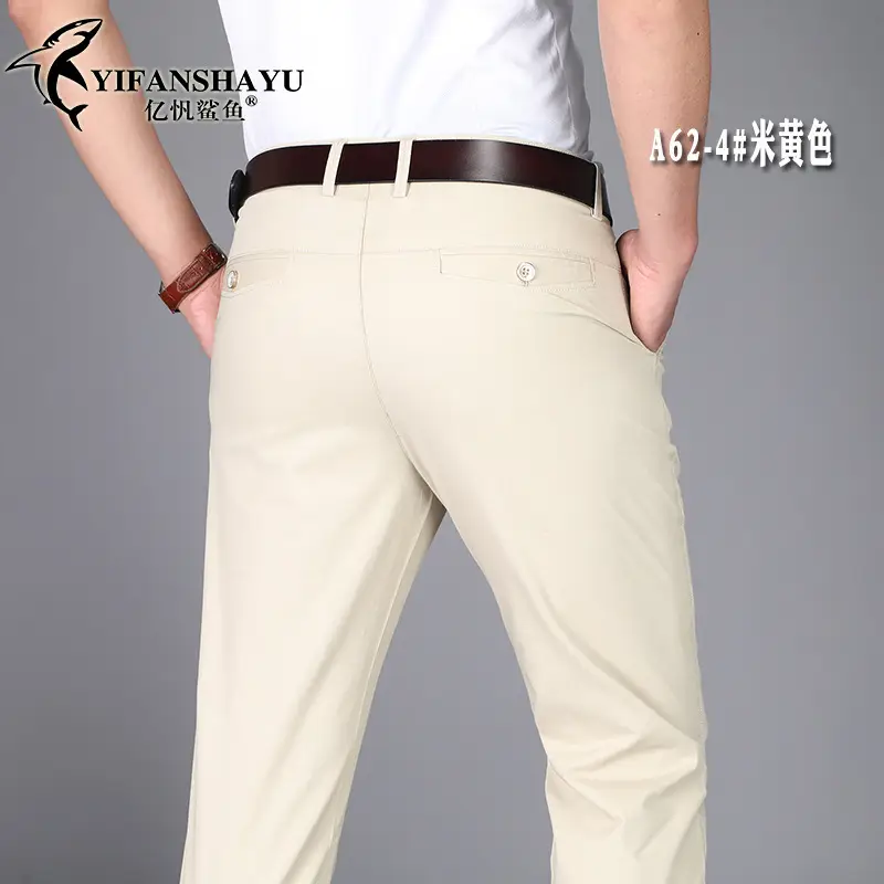 Thin Summer Men's Slim Straight Cotton Pants - Image 3