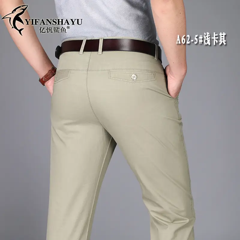 Thin Summer Men's Slim Straight Cotton Pants - Image 4
