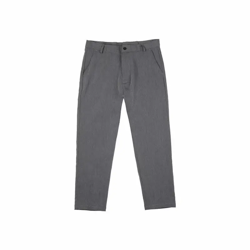 Men's Slim Fit Ankle Pants Grey Korean Style - Image 8