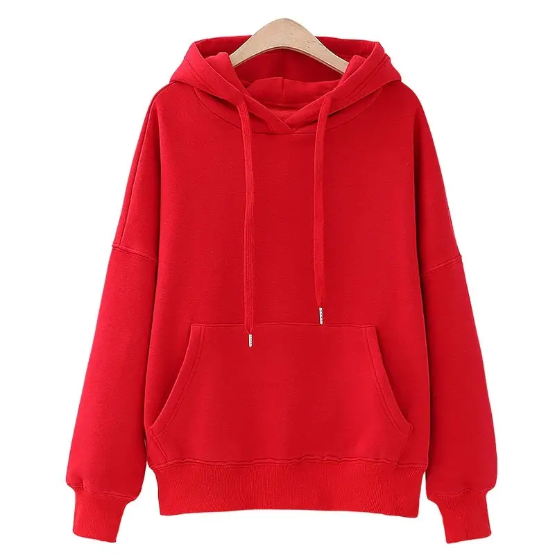 Black Hooded Sweatshirt for Women Winter Fleece Lined - Image 10