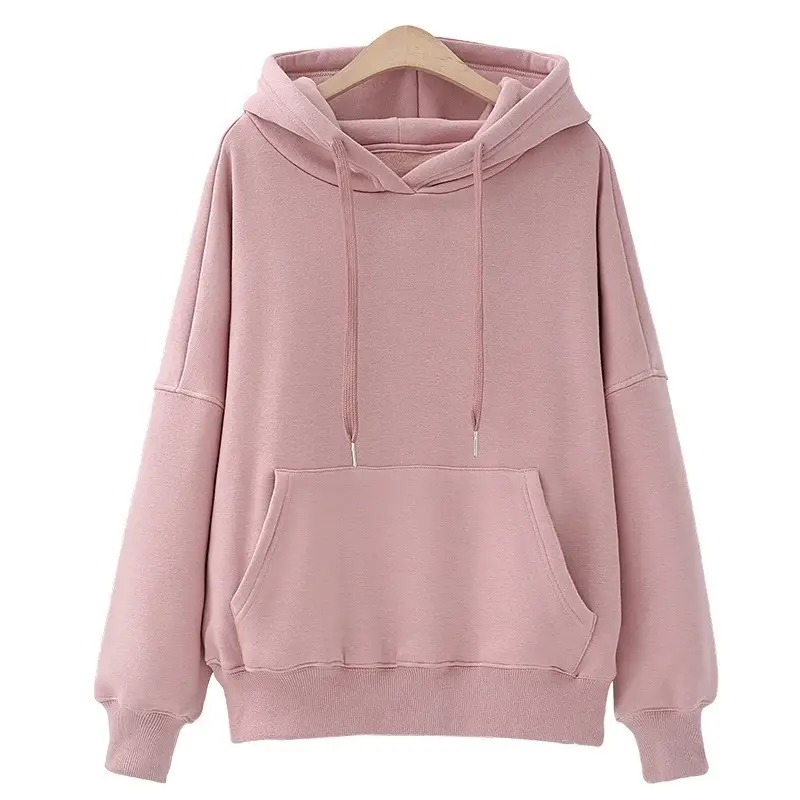 Black Hooded Sweatshirt for Women Winter Fleece Lined - Image 5