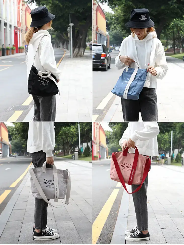 Women Canvas Shoulder Bag Red Strap 2026 - Image 11