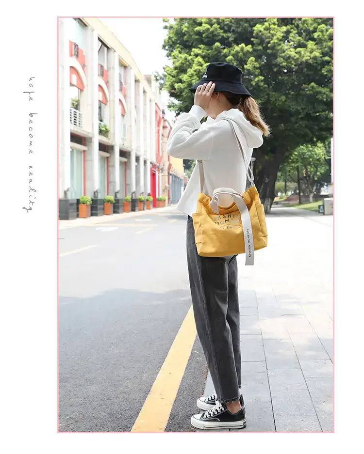 Women Canvas Shoulder Bag Red Strap 2026 — feature 10