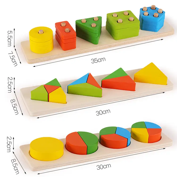 Wooden Column Puzzle for Kids Early Learning Teaching Toy