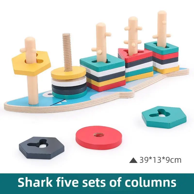 Wooden Column Puzzle for Kids Early Learning Teaching Toy