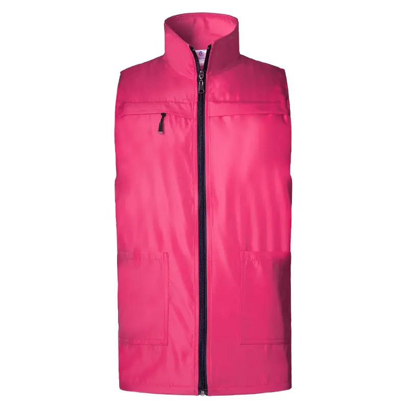 Men Full Zip Waistcoat Vest Red 2021