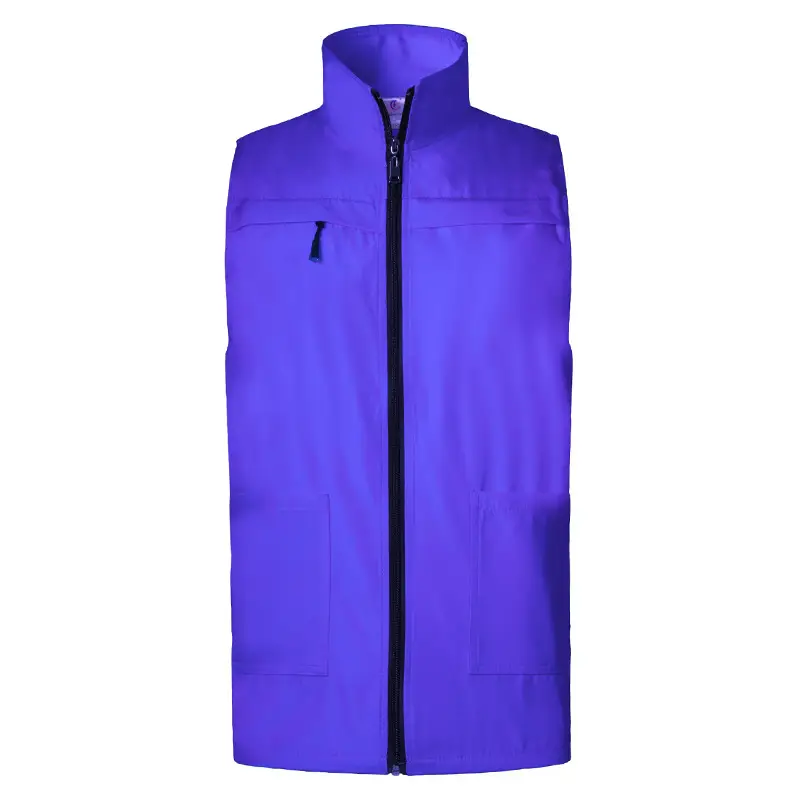Men Full Zip Waistcoat Vest Red 2021
