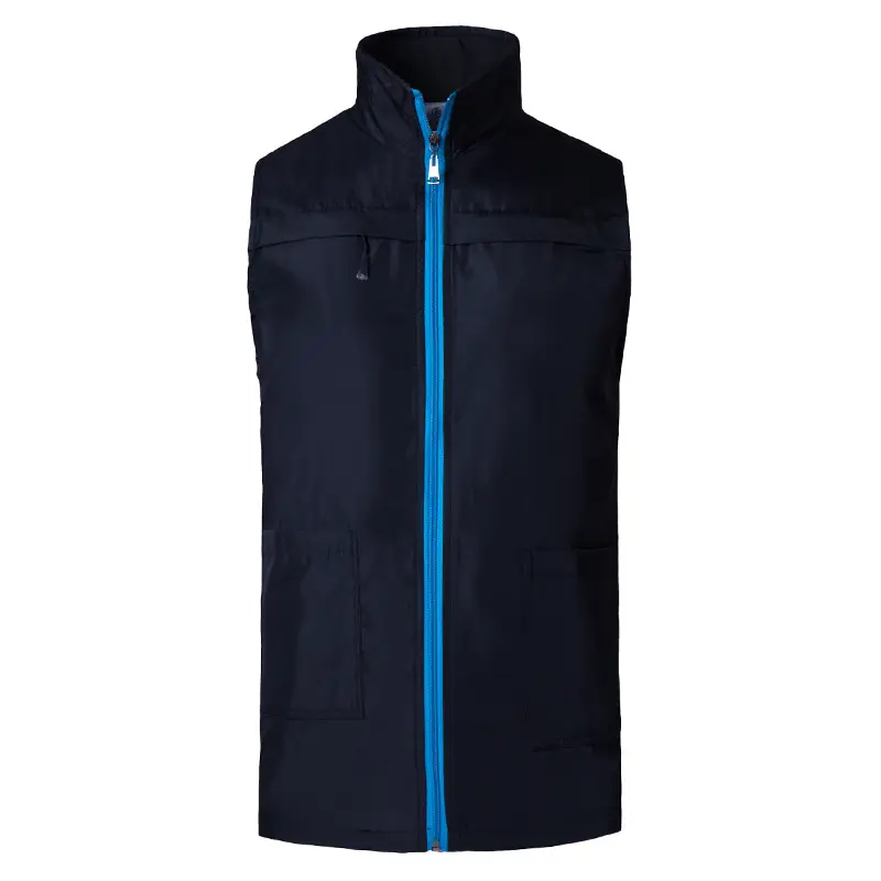 Men Full Zip Waistcoat Vest Red 2021