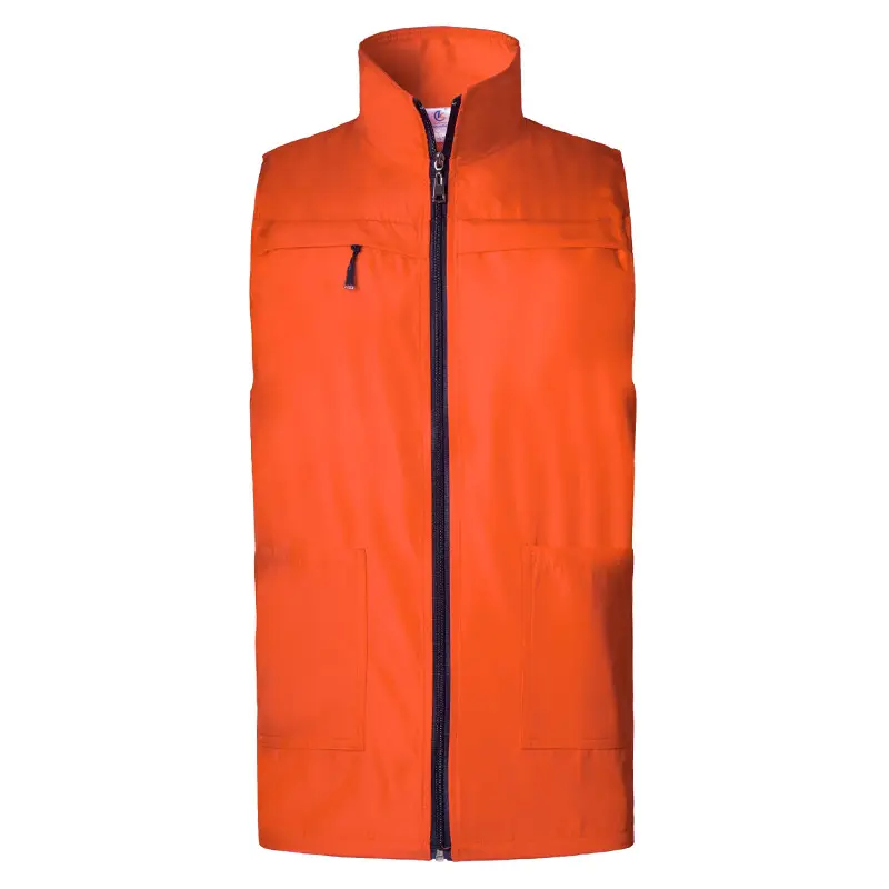 Men Full Zip Waistcoat Vest Red 2021