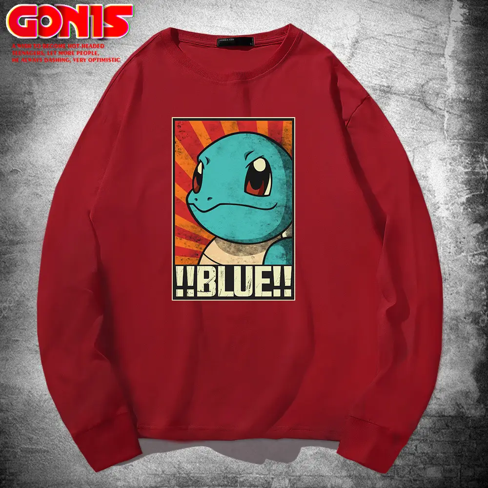 Men Blue Gonyi Cartoon Sweatshirt Pink Gonyi Brand