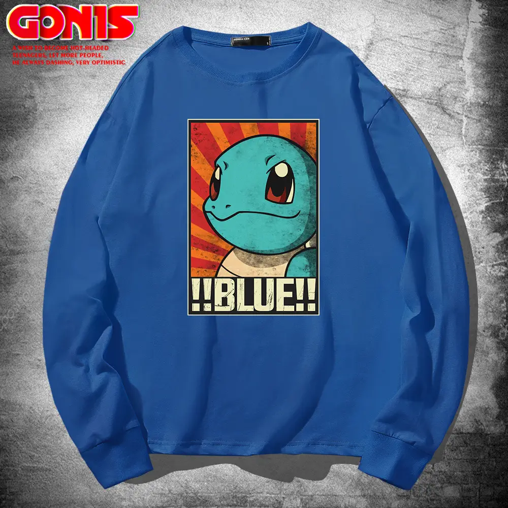 Men Blue Gonyi Cartoon Sweatshirt Pink Gonyi Brand