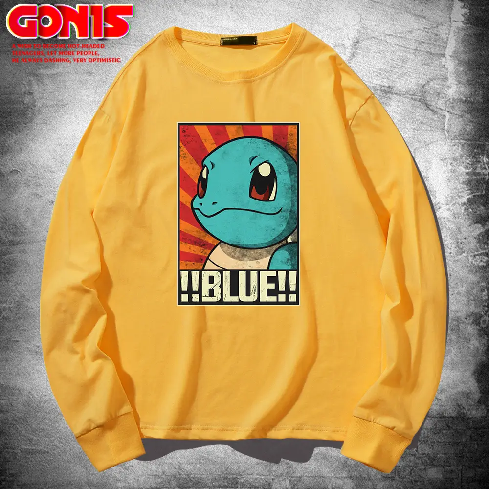 Men Blue Gonyi Cartoon Sweatshirt Pink Gonyi Brand