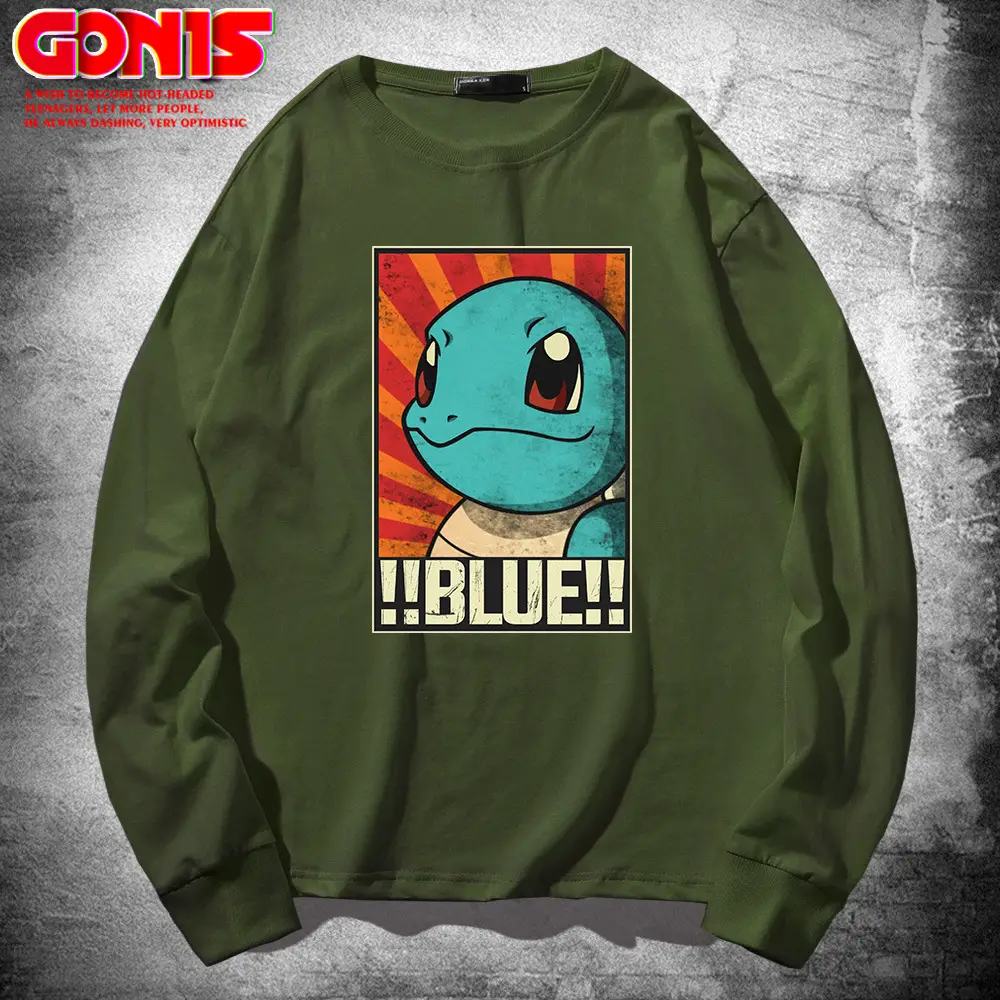 Men Blue Gonyi Cartoon Sweatshirt Pink Gonyi Brand