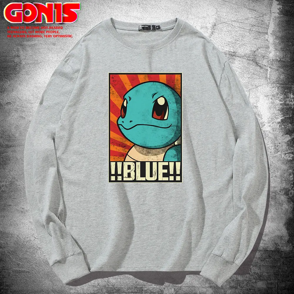 Men Blue Gonyi Cartoon Sweatshirt Pink Gonyi Brand