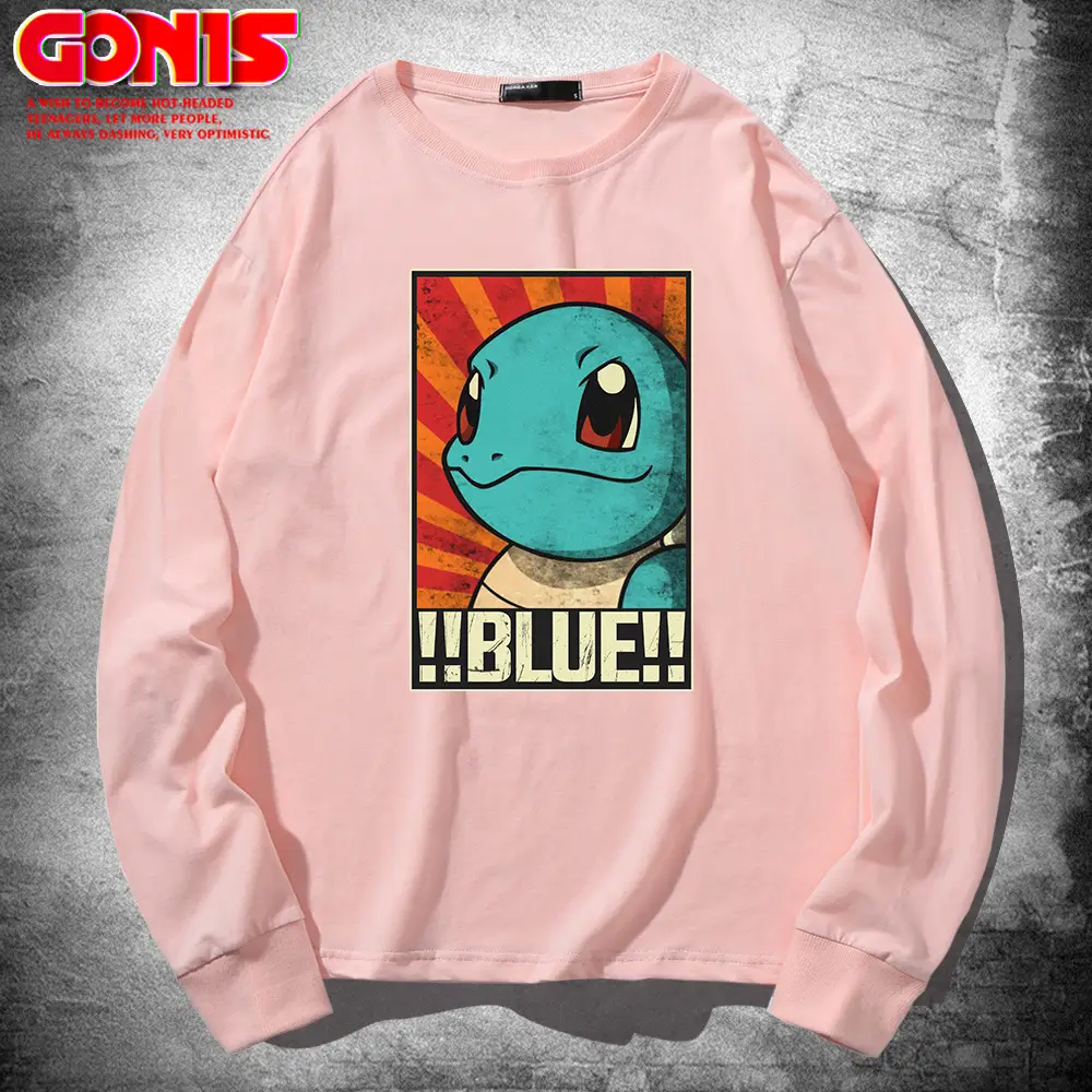 Men Blue Gonyi Cartoon Sweatshirt Pink Gonyi Brand