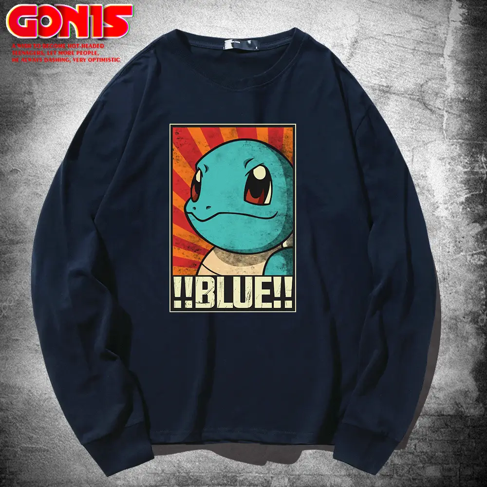 Men Blue Gonyi Cartoon Sweatshirt Pink Gonyi Brand