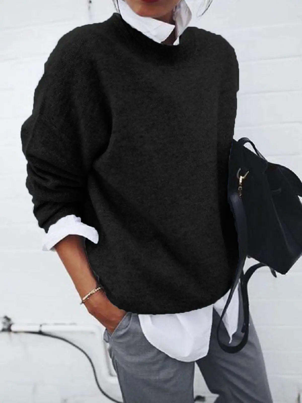 2023 Women's Maroon Long-Sleeve Collar Sweater Jacket