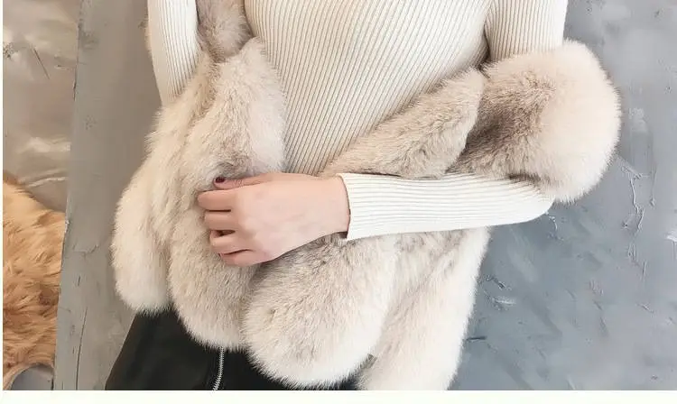 Women's Yellow Turtleneck Slim Fit Knitted Sweater — feature 15