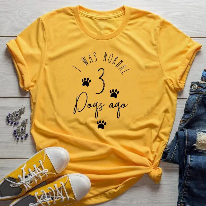 Pink T-Shirt "I WAS NOT MAL 3 DOGS AGO" for Dogs