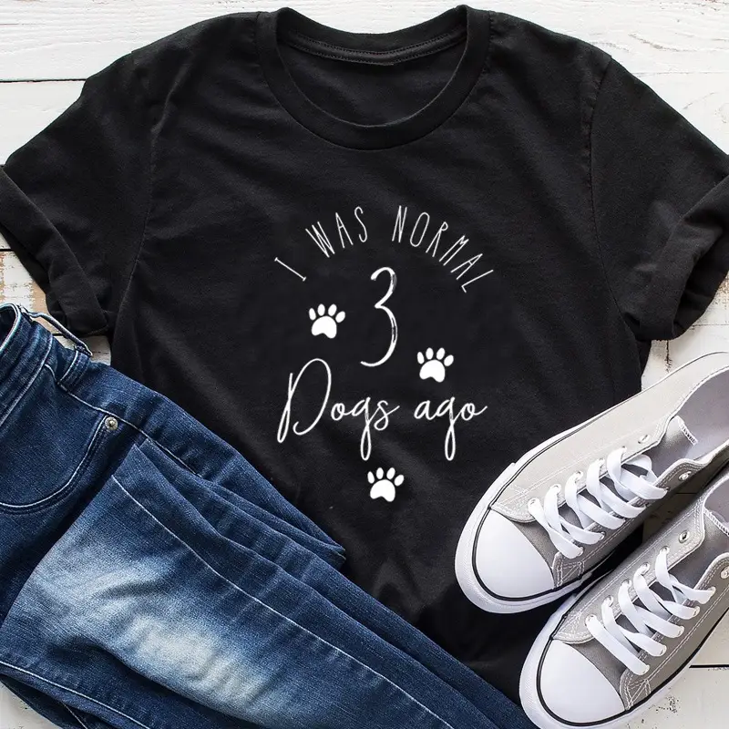 Pink T-Shirt "I WAS NOT MAL 3 DOGS AGO" for Dogs