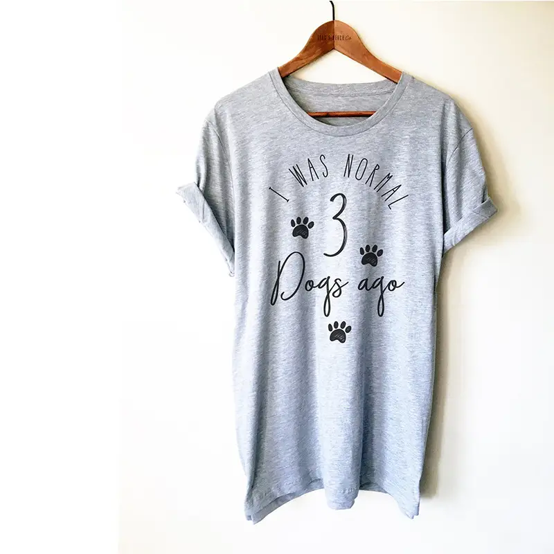 Pink T-Shirt "I WAS NOT MAL 3 DOGS AGO" for Dogs