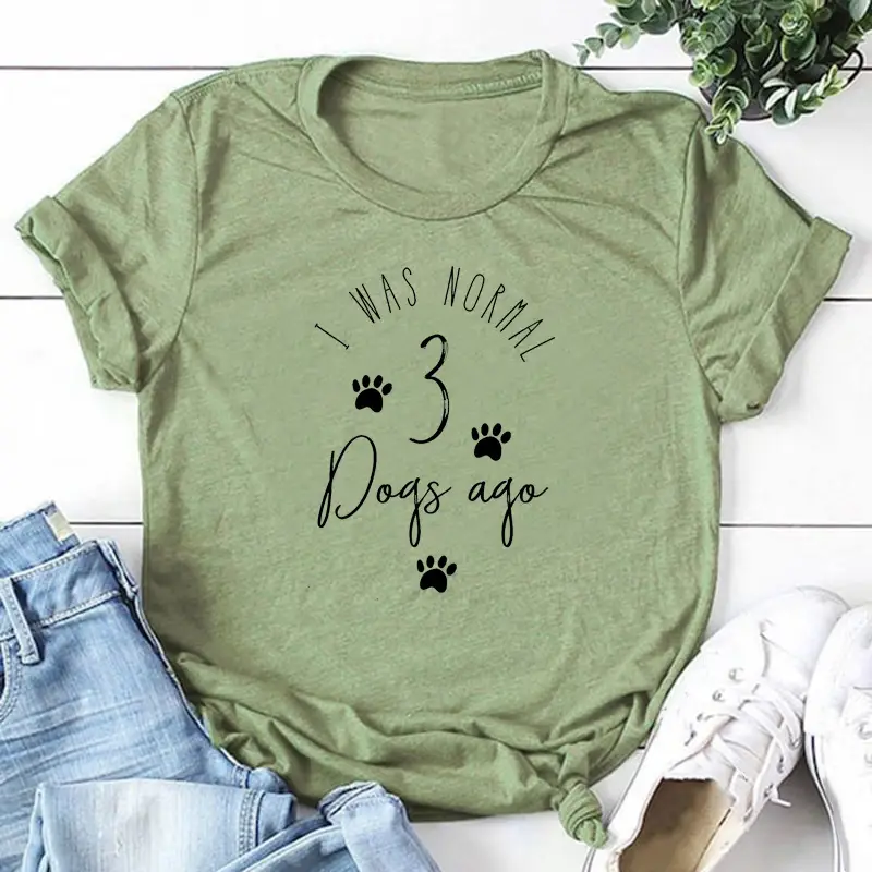 Pink T-Shirt "I WAS NOT MAL 3 DOGS AGO" for Dogs