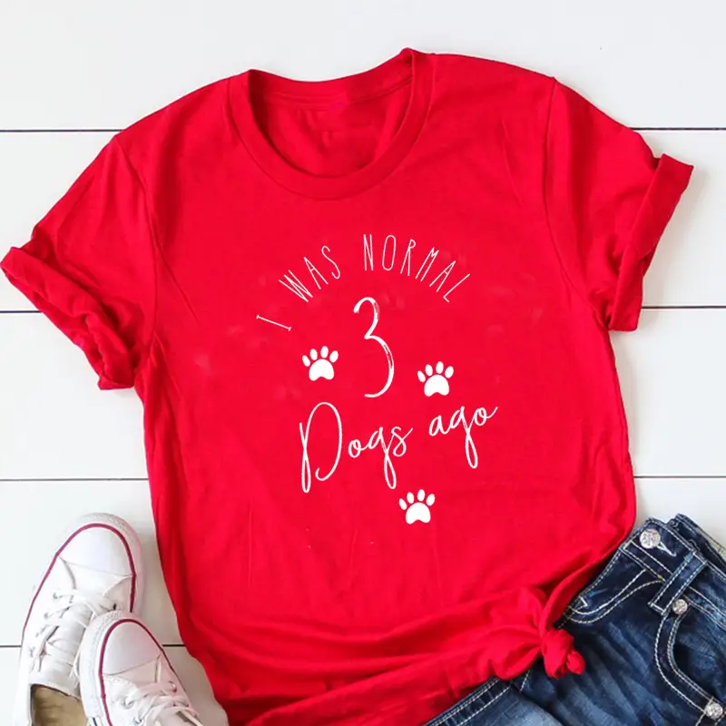 Pink T-Shirt "I WAS NOT MAL 3 DOGS AGO" for Dogs