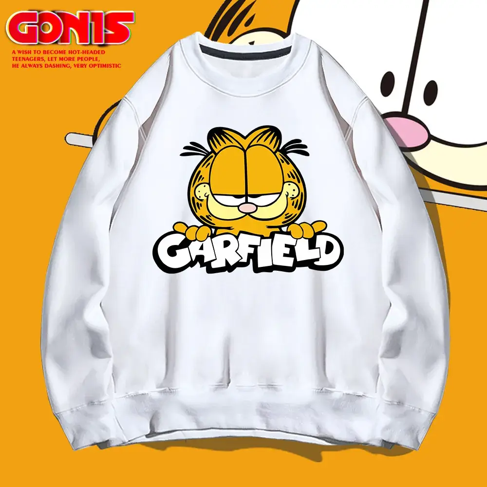Men's Women's Garfield Cotton Crewneck Sweatshirt Spring Autumn - Image 11