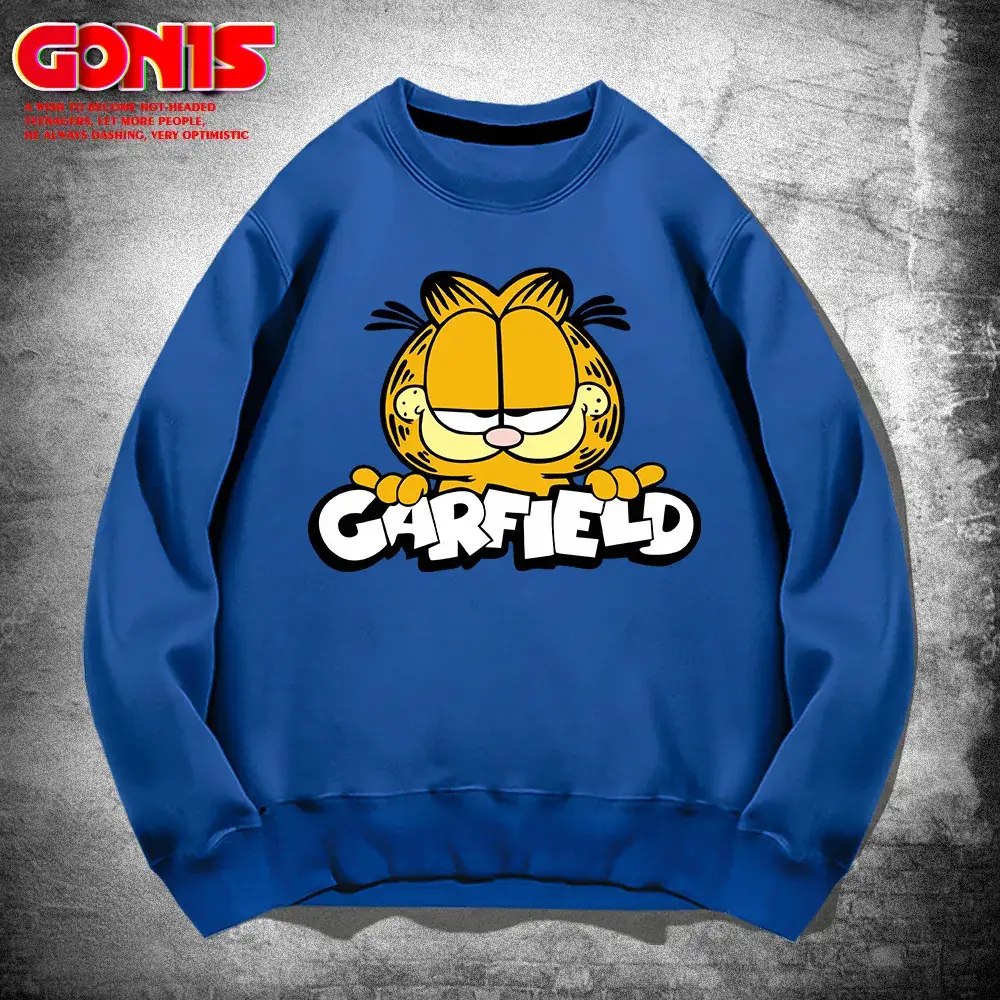 Men's Women's Garfield Cotton Crewneck Sweatshirt Spring Autumn - Image 14