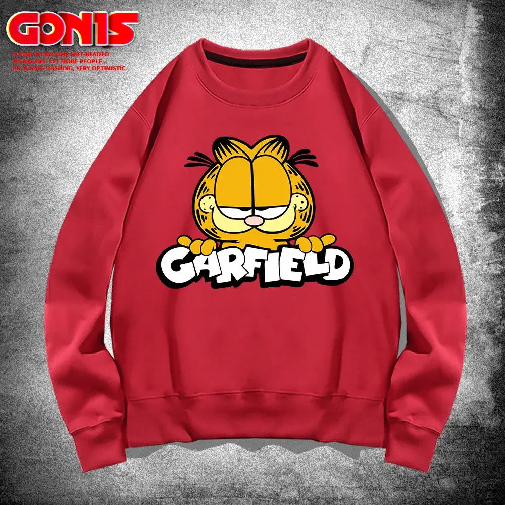 Men's Women's Garfield Cotton Crewneck Sweatshirt Spring Autumn - Image 4
