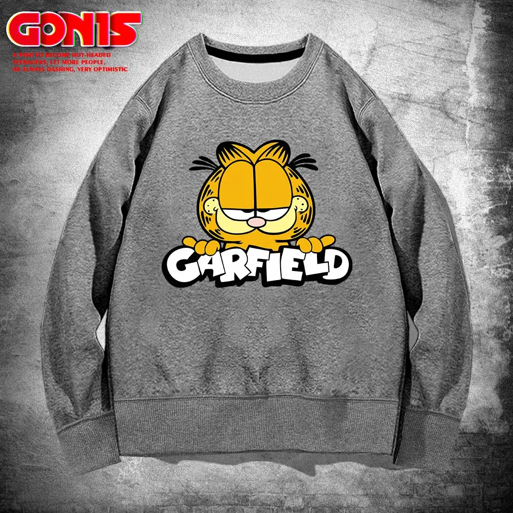 Men's Women's Garfield Cotton Crewneck Sweatshirt Spring Autumn - Image 6