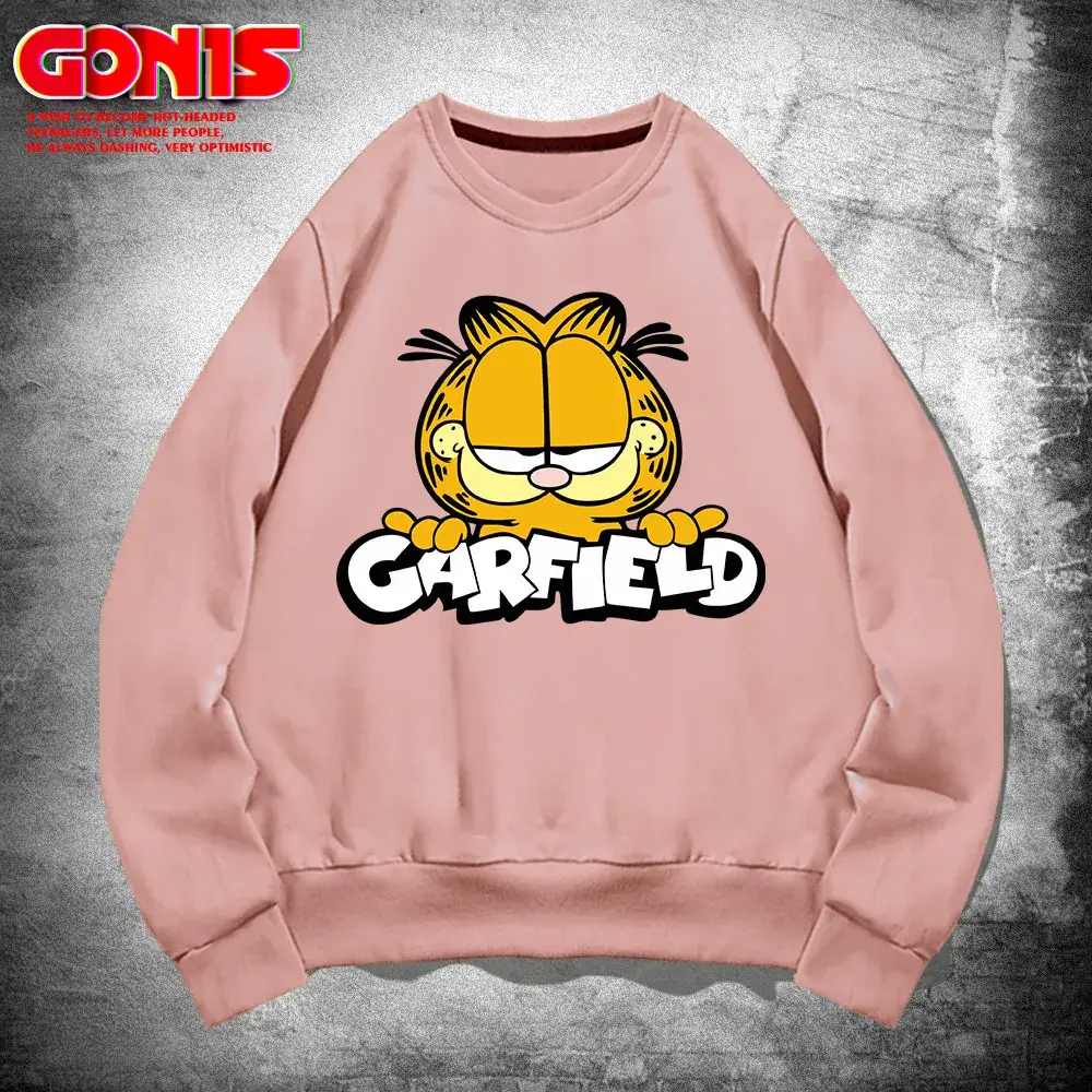Men's Women's Garfield Cotton Crewneck Sweatshirt Spring Autumn - Image 7