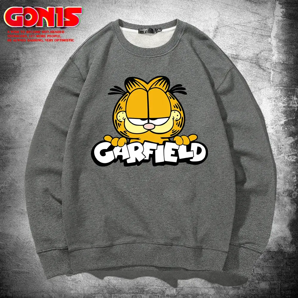 Men's Women's Garfield Cotton Crewneck Sweatshirt Spring Autumn - Image 8