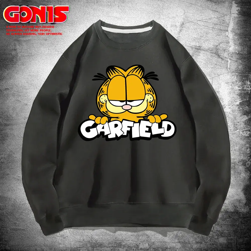 Men's Women's Garfield Cotton Crewneck Sweatshirt Spring Autumn - Image 9