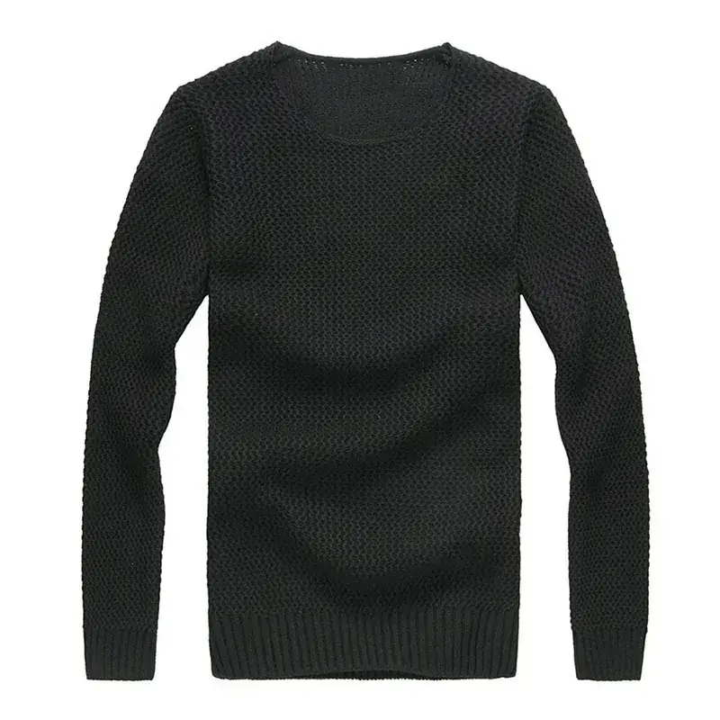 Men's Black Water Ripple Pullover Sweater Large - Image 4