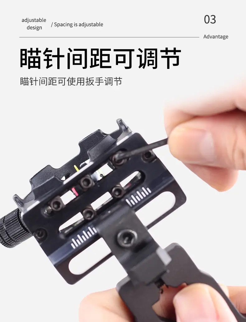SPG bow and arrow five-pin sight compound recurve bow universal sight light sight competitive archery equipment accessories — feature 8