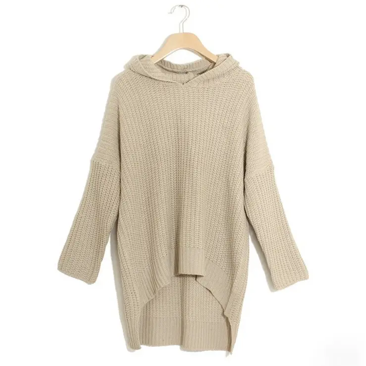 Women Knitted Sweater Coat Black Beige Boots