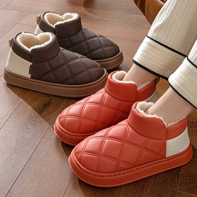 Cross-Border 2025 Cotton Slippers Men's Large Size Winter Home Indoor Non-Slip Thick-Soled Warm Slippers All Men's Cross-Border Dropshipping — feature 16