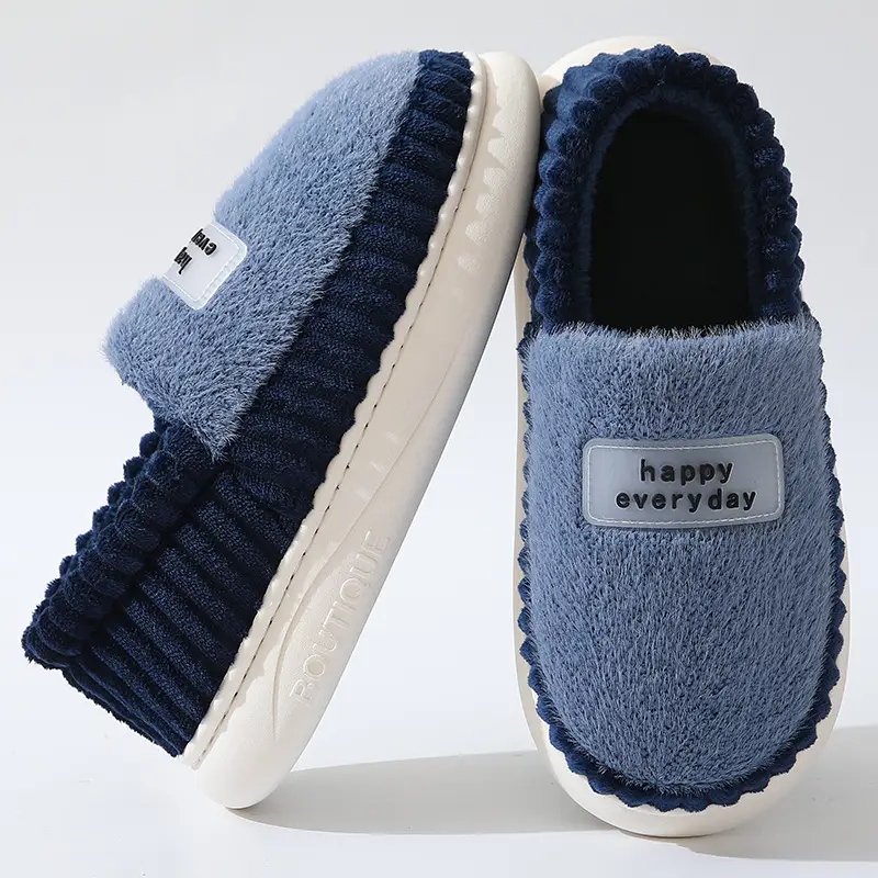 Cross-Border 2025 Cotton Slippers Men's Large Size Winter Home Indoor Non-Slip Thick-Soled Warm Slippers All Men's Cross-Border Dropshipping — feature 26